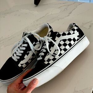 Platform Checkered Old School Vans